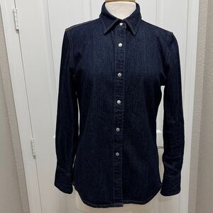 Calvin Klein Jeans Dark Blue Denim Button-Up Shirt